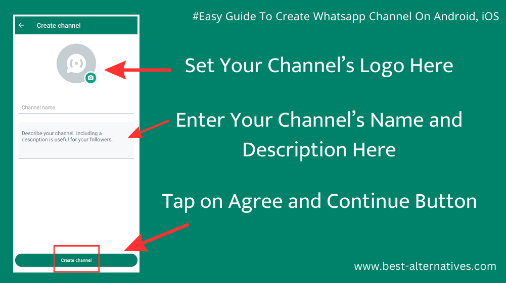 How to Create WhatsApp Channel - Fill-up The WhatsApp Channel's Information Logo, Name and Description
